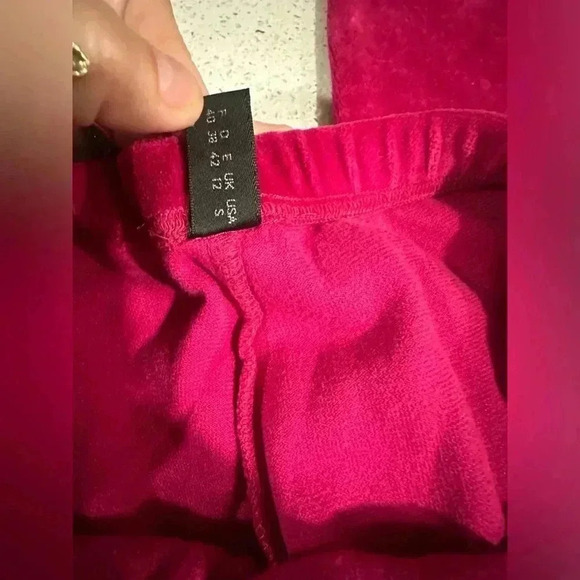 La Perla Vintage Hot Pink Velor Joelle Pants Size Small EUC - Picture 6 of 8